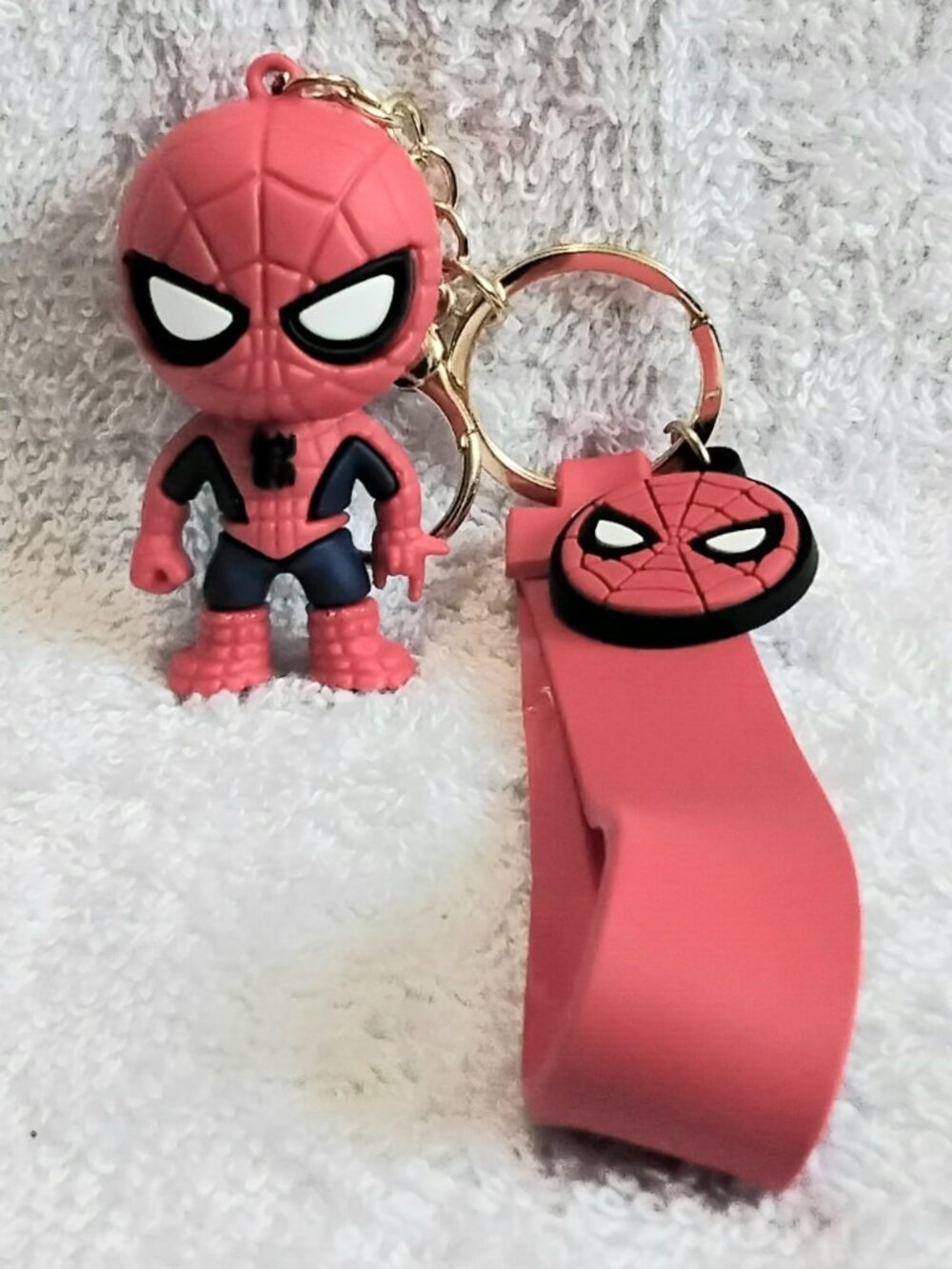 This 2/$20 3D Silicone Spider-Man Keychain made of Very Durable Rubber wil